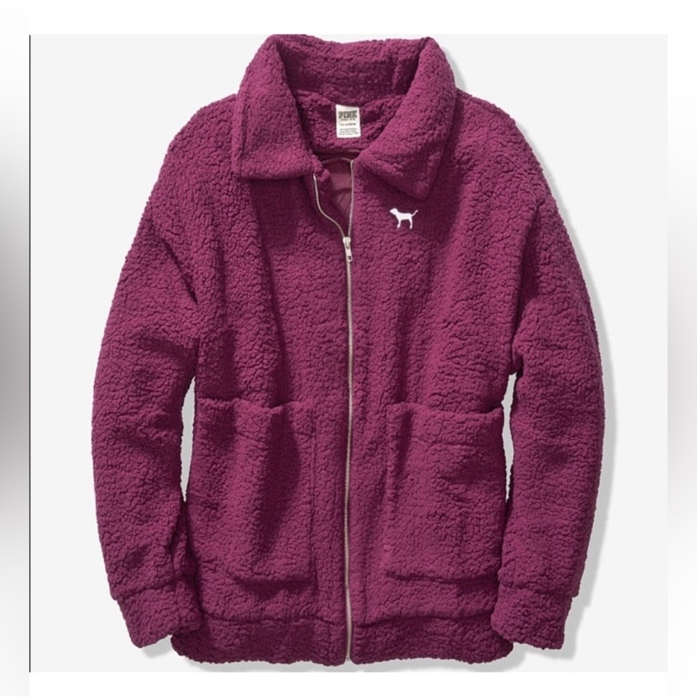 PINK Victoria's Secret Plush sherpa  oversized Jacket